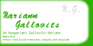 mariann gallovits business card